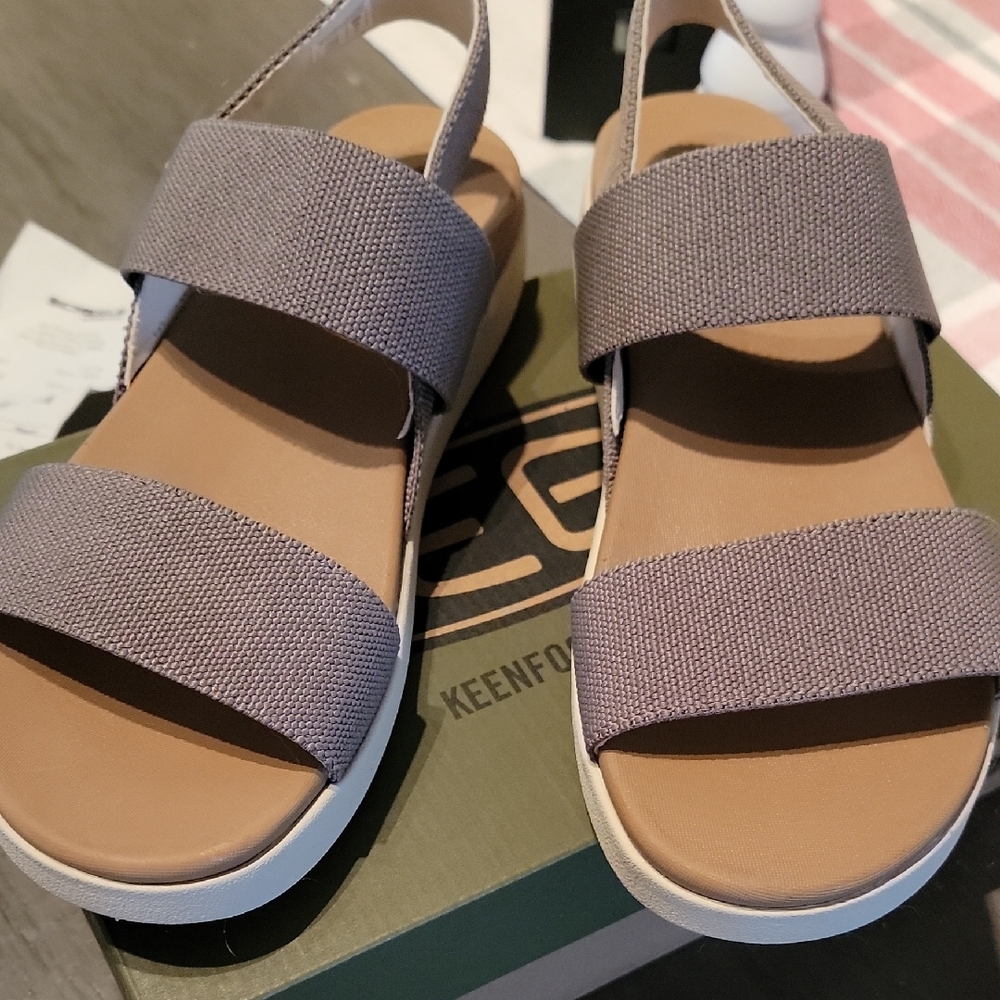 Keen Tan and Gray Sandals